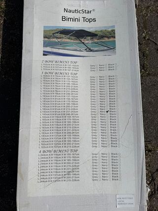 Bimini top, Nauticstar, 3 bow | 183x91x231-243, Navy blue